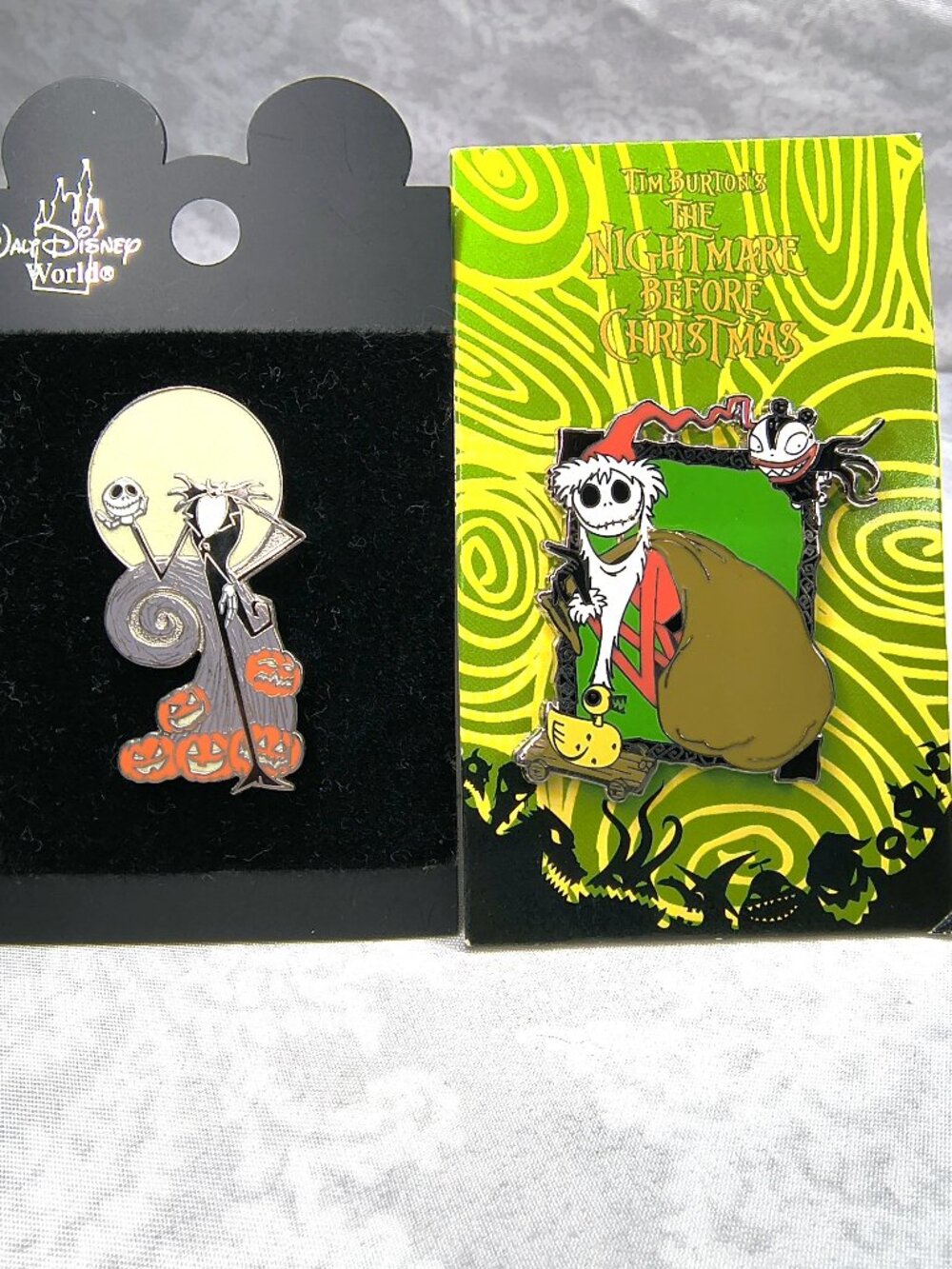 Lot of 2 New w/Tags Disney Park Trading Pins- Jack 2002 & Sandy Claws Jack 2008
